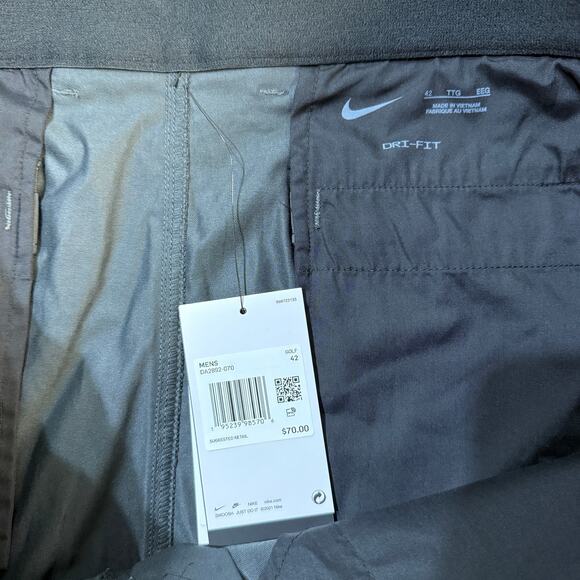 NEW Nike Dri Fit UV Men's Shorts 42 DA2892 Cotton Golf Club Printed Flat JJ11 - Picture 3 of 6
